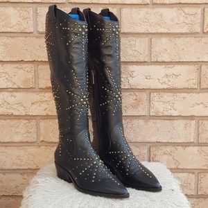 NWT 1.State Sabylla Studded Western Cowboy Boots Sz 7
